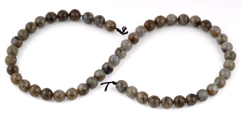 8mm Labradorite Faceted Gem Stone Beads