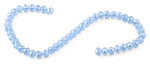 8mm Light Blue Rondelle Faceted Crystal Beads