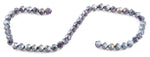 8mm Metal Blue Twist Faceted Crystal Beads