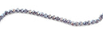 8mm Metal Blue Twist Faceted Crystal Beads