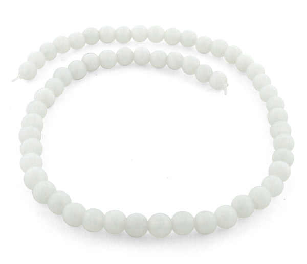 8mm Milk Opalite Round Gem Stone Beads