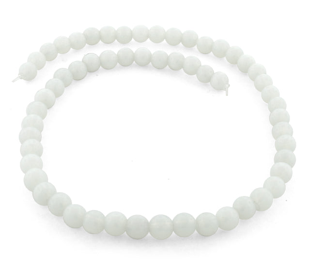 8mm Milk Opalite Round Gem Stone Beads