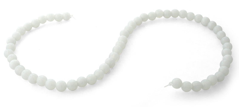 8mm Milk Opalite Round Gem Stone Beads