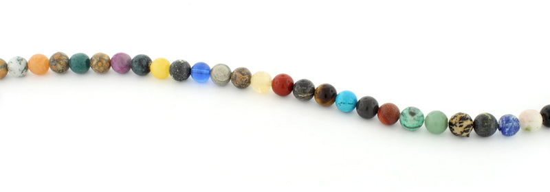8mm Multi-stones Round Gem Stone Beads