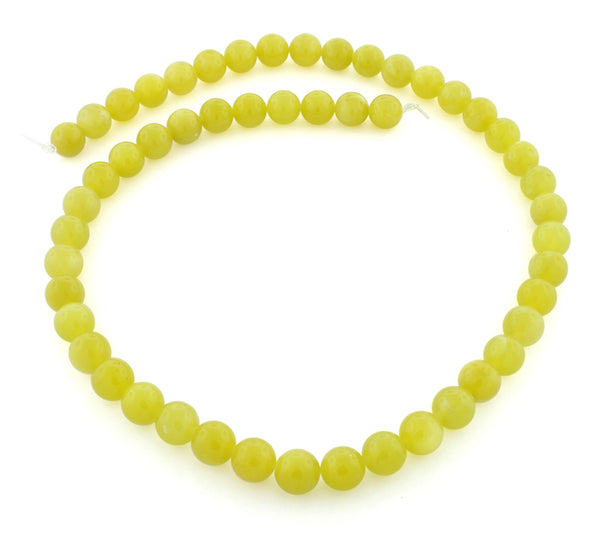 8mm Olive Jade Gem Stone Beads
