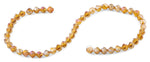 8mm Orange Twist Faceted Crystal Beads