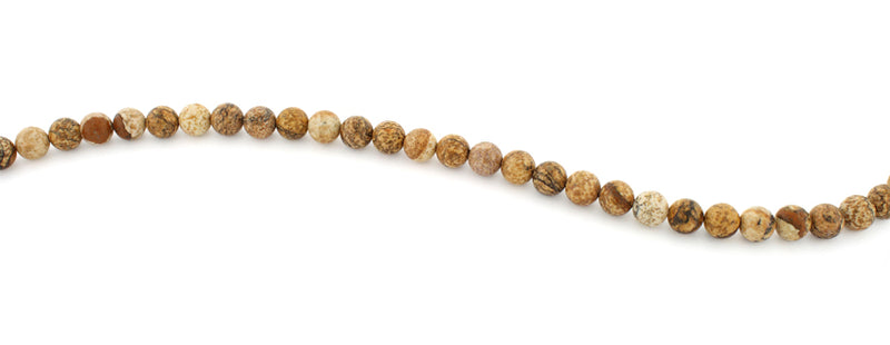 8mm Picture Jasper Gem Stone Beads