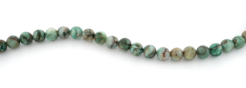 8mm Plain Round Green Turquoise Gem Stone Beads