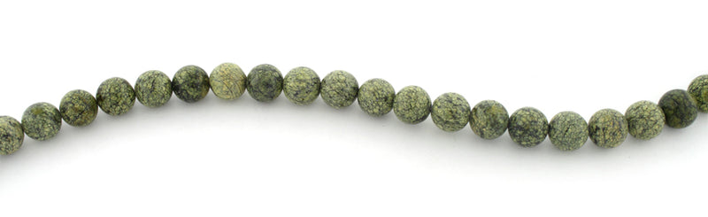 8mm Plain Round Russian Serpentine Gem Stone Beads