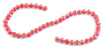 8mm Red Round Faceted Crystal Beads