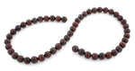 8mm Red Tiger Eye BC Gem Stone Beads