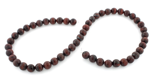 8mm Red Tiger Eye BC Gem Stone Beads