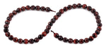 8mm Red Tiger Eye Faceted Gem Stone Beads
