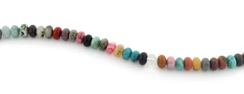8mm Rondelle Multi-stones Gem Stone Beads