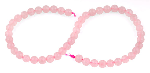 8mm Rose Quartz Faceted Gem Stone Beads