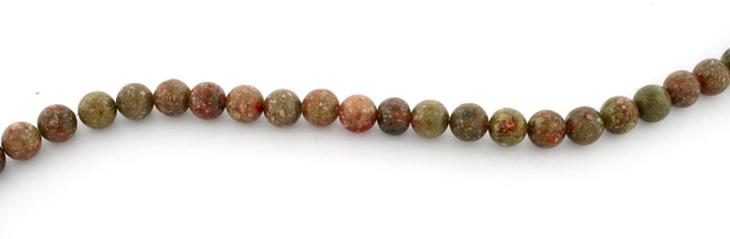 8mm Round Autumn Gem Stone Beads