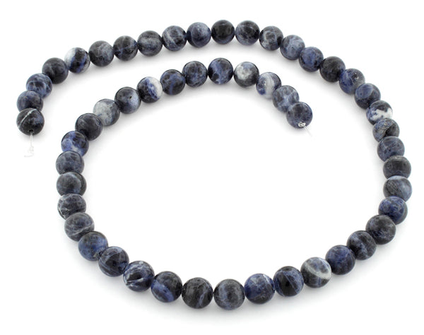 8mm Round Sodalite Gem Stone Beads