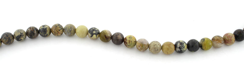 8mm Round Yellow Turquoise Gem Stone Beads