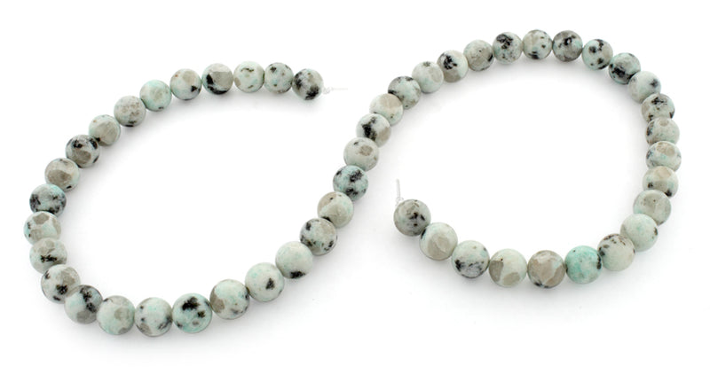 8mm Sesame Jasper Round Gem Stone Beads