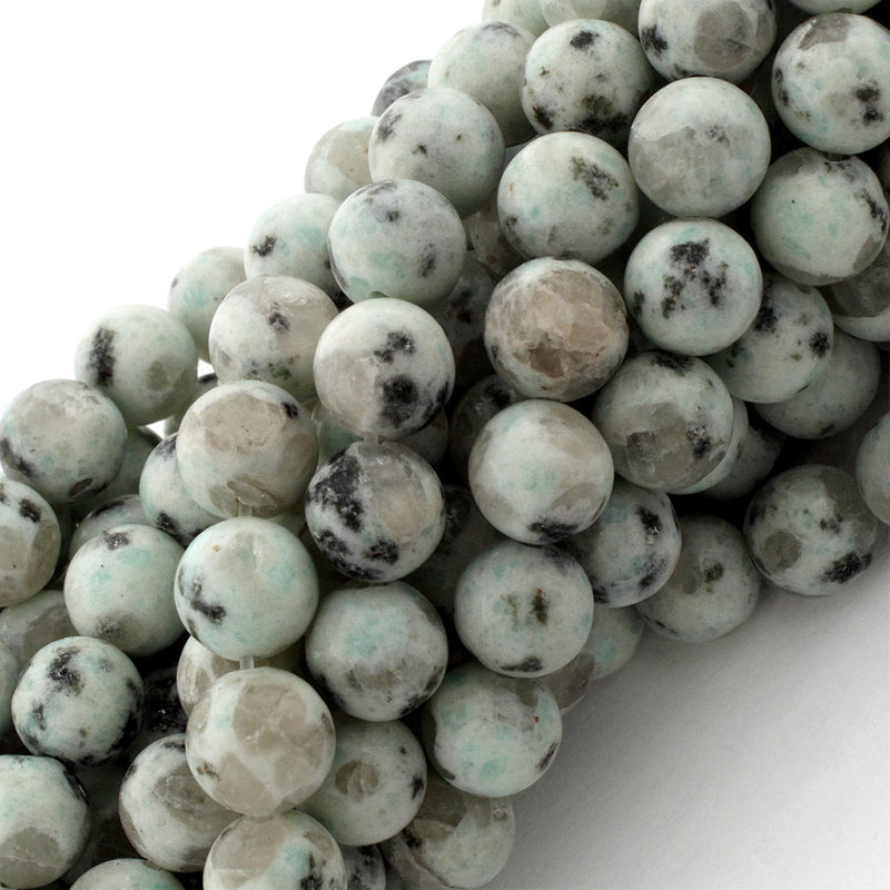 8mm Sesame Jasper Round Gem Stone Beads