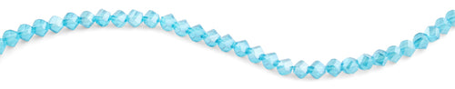 8mm Teal Twist Faceted Crystal Beads