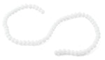 8mm White Faceted Rondelle Crystal Beads