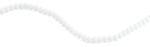 8mm White Faceted Rondelle Crystal Beads