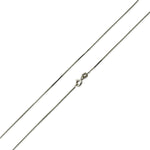 Rhodium Sterling Silver 8 Sided Snake Chain 0.7mm