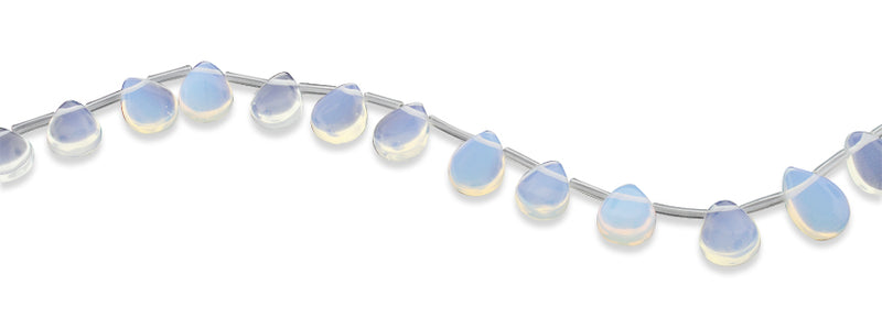 8x10mm Drop S/D Opalite Gem Stone Beads