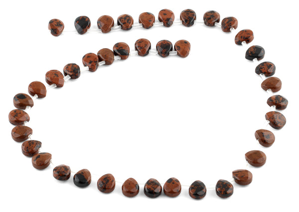 8x10MM Mahogany Pear Gemstone Beads