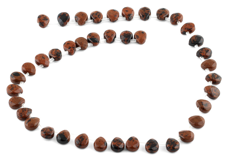 8x10MM Mahogany Pear Gemstone Beads