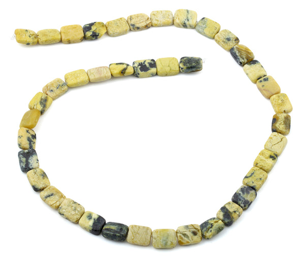 8x10MM Yellow Turquoise Puffy Rectangular Gemstone Beads
