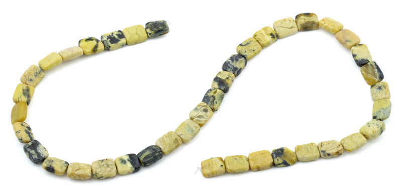8x10MM Yellow Turquoise Puffy Rectangular Gemstone Beads