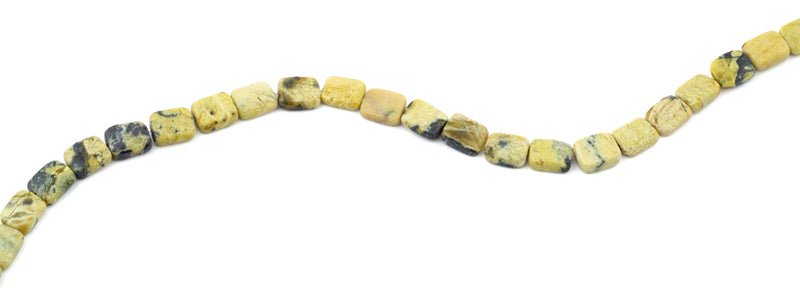 8x10MM Yellow Turquoise Puffy Rectangular Gemstone Beads