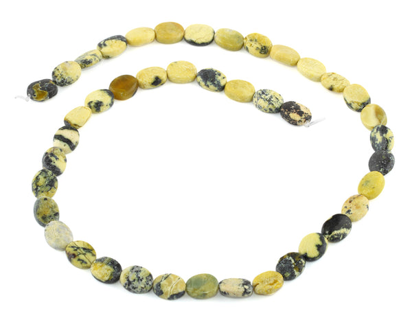 8x10MM Yellow Turtle Jasper Puffy Oval Gemstone Beads