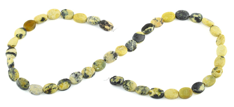 8x10MM Yellow Turtle Jasper Puffy Oval Gemstone Beads
