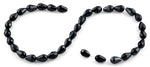 8x12mm Black Drop Faceted Crystal Beads
