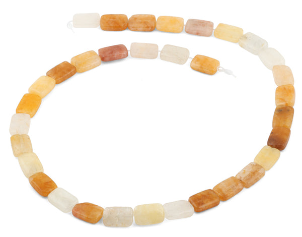 8x12mm Yellow Jade Rectangular Beads