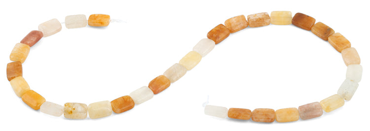 8x12mm Yellow Jade Rectangular Beads