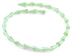 8x16mm Green Cone Faceted Crystal Beads