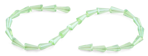 8x16mm Green Cone Faceted Crystal Beads
