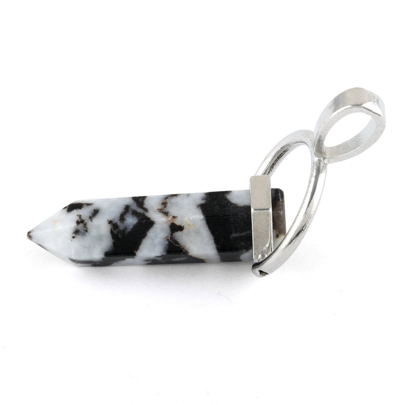 8X35mm Faceted Single Point-Swing Zebra Jasper Pendant