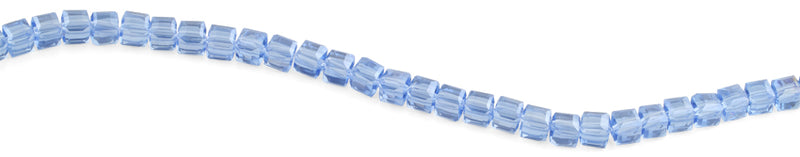 8x8mm Blue Faceted Crystal Beads