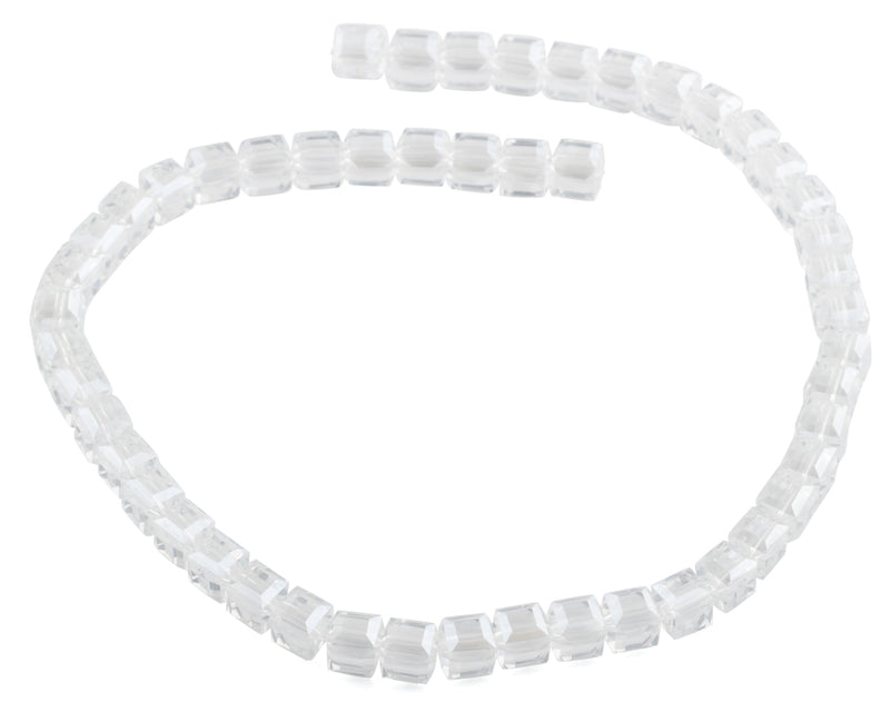 8x8mm Clear Square Faceted Crystal Beads