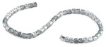8x8mm Grey Square Faceted Crystal Beads
