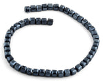 8x8mm Metallic Blue Square Faceted Crystal Beads