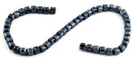 8x8mm Metallic Blue Square Faceted Crystal Beads