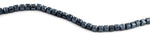 8x8mm Metallic Blue Square Faceted Crystal Beads
