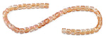 8x8mm Orange Square Faceted Crystal Beads