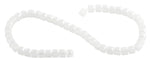 8x8mm White Square Faceted Crystal Beads
